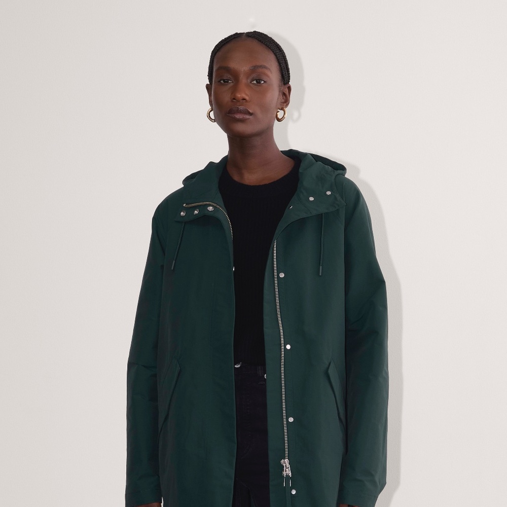 Everlane Women's Anorak Jacket in Scarab, Size Extra Small